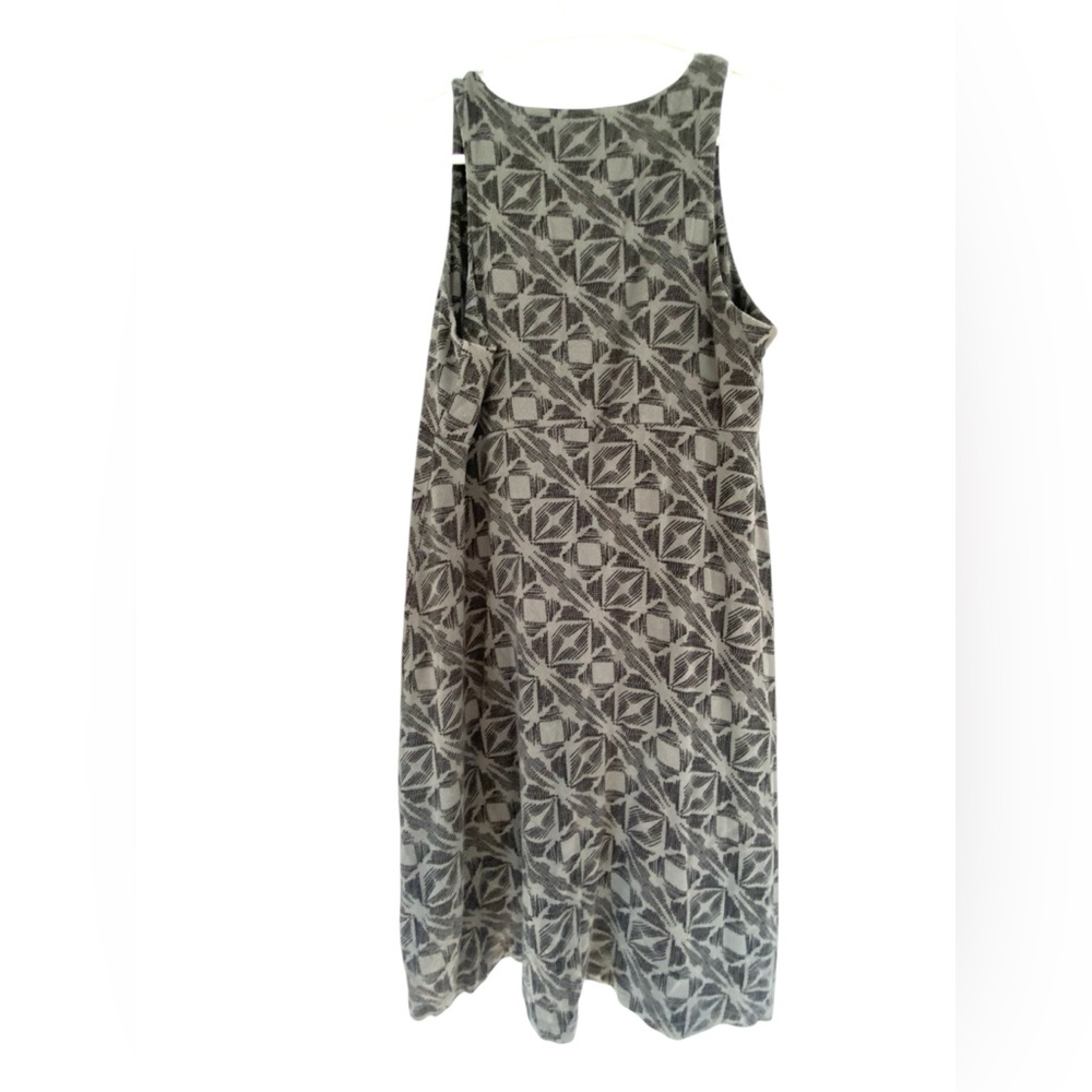 Athleta Wrinkle Free Modal Athleisure Fitted Geometric Womens Dress Small Petite